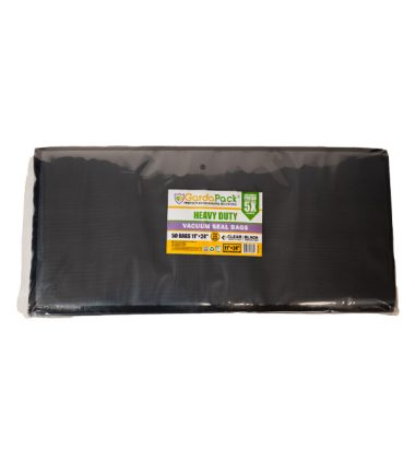 GardaPack 11” x 24” Heavy-Duty 5 Mil  Vacuum Seal Bags - 500 Pack  (Clear & Black)
